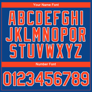 Custom Royal Orange-White Authentic Baseball Jersey