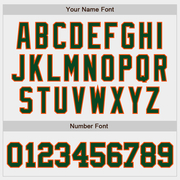 Custom White Green-Orange Authentic Baseball Jersey
