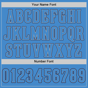 Custom Powder Blue Powder Blue-Navy Authentic Baseball Jersey