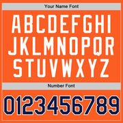 Custom Orange Navy-White Authentic Throwback Baseball Jersey