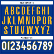 Custom Royal White-Gold Authentic Baseball Jersey