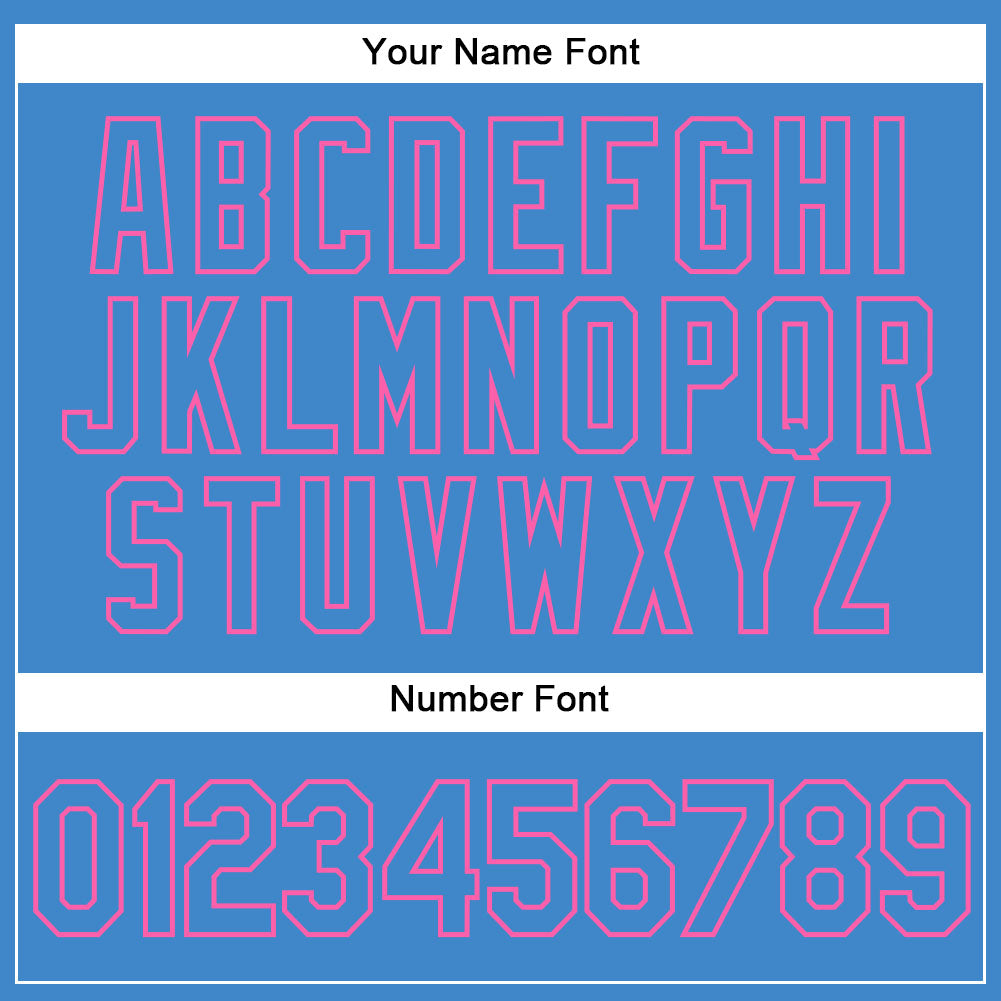 Custom Powder Blue Powder Blue-Pink Authentic Baseball Jersey