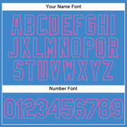 Custom Powder Blue Powder Blue-Pink Authentic Baseball Jersey