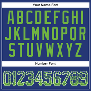 Custom Royal Neon Green-White Authentic Drift Fashion Baseball Jersey