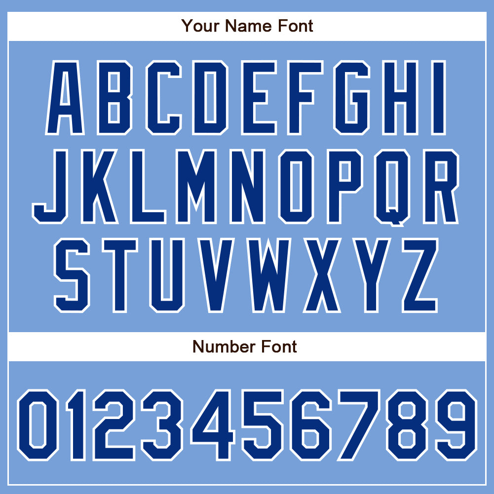 Custom Powder Blue Royal-White Authentic Baseball Jersey