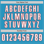 Custom Panther Blue White-Red Authentic Baseball Jersey