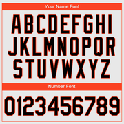 Custom White Black-Orange Authentic Baseball Jersey