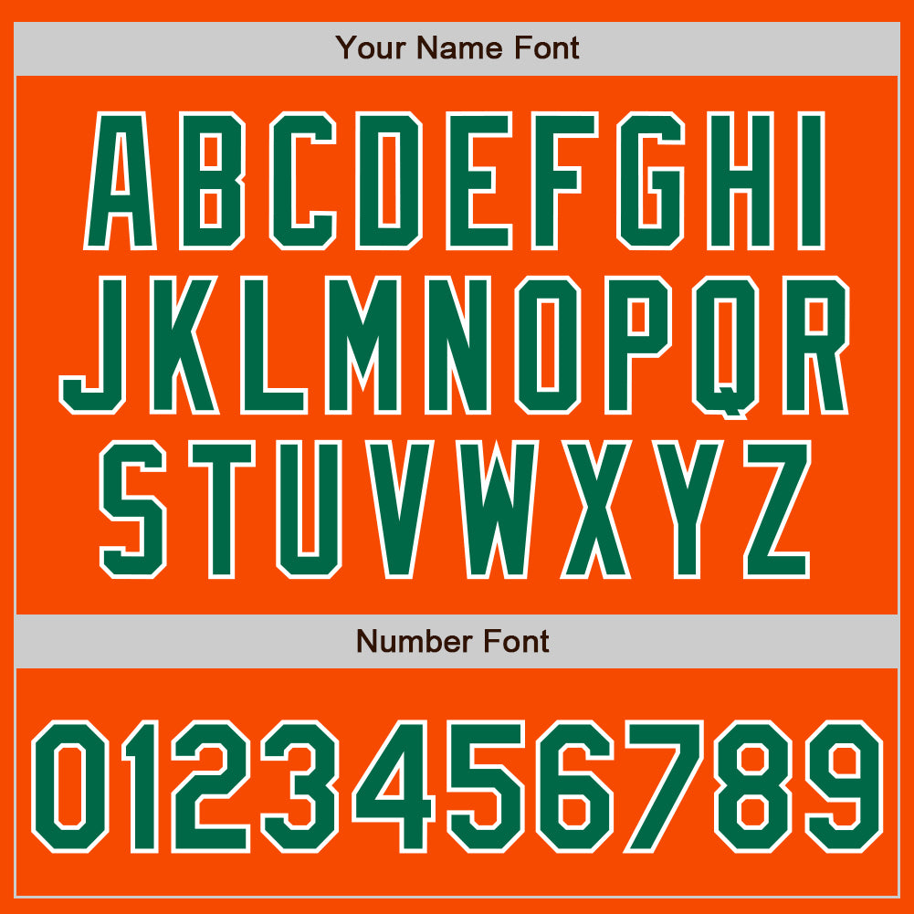 Custom Orange Kelly Green-White Authentic Baseball Jersey