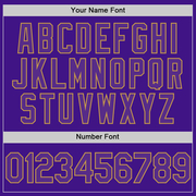 Custom Purple Old Gold-Black Authentic Throwback Baseball Jersey