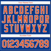 Custom Royal Orange-White Baseball Jersey