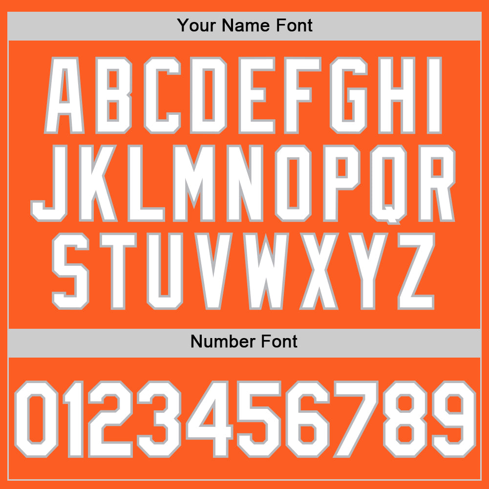 Custom Orange White-Gray Authentic Throwback Baseball Jersey