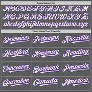 Custom Steel Gray White-Purple Authentic Baseball Jersey