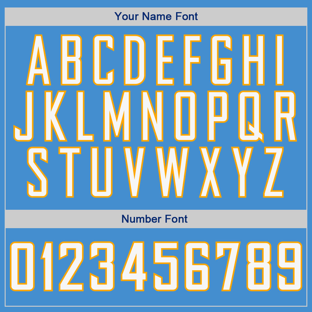 Custom Powder Blue White-Gold Authentic Baseball Jersey