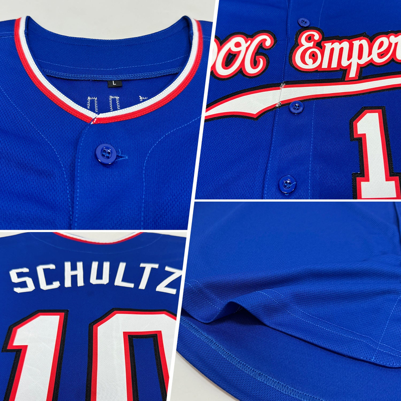 Custom Royal White-Red Authentic Baseball Jersey