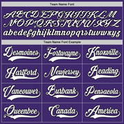 Custom Purple White-Black Authentic Baseball Jersey