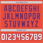 Custom Orange White-Purple Authentic American Flag Fashion Baseball Jersey