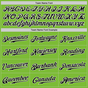 Custom Neon Green Black-White Authentic Baseball Jersey