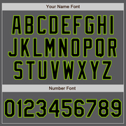 Custom Steel Gray Black-Neon Green Authentic Baseball Jersey