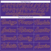 Custom Purple Purple-Old Gold Authentic Baseball Jersey