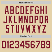 Custom Sand Crimson Authentic Baseball Jersey