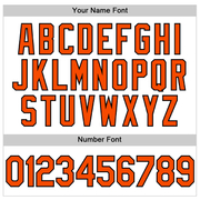 Custom White Orange-Black Authentic Throwback Baseball Jersey