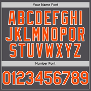 Custom Steel Gray Orange-White Line Authentic Baseball Jersey
