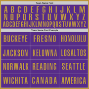 Custom Old Gold Purple-Black Authentic Baseball Jersey