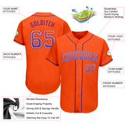 Custom Orange Purple-White Authentic Drift Fashion Baseball Jersey