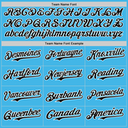 Custom Sky Blue Black-White 3D Revzzz Fat Boy Authentic Baseball Jersey