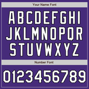 Custom Purple White-Black Authentic Baseball Jersey