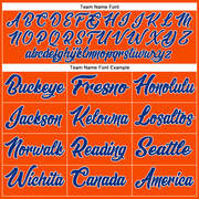 Custom Orange Royal-White Authentic Baseball Jersey