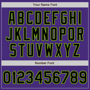 Custom Purple Black-Neon Green Authentic Baseball Jersey