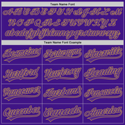 Custom Purple Old Gold-Black Authentic Throwback Baseball Jersey