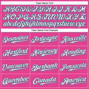 Custom Pink White-Navy Authentic Baseball Jersey