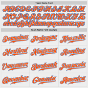 Custom White Orange-Royal Authentic Baseball Jersey