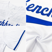Custom White Navy-Powder Blue Authentic Baseball Jersey