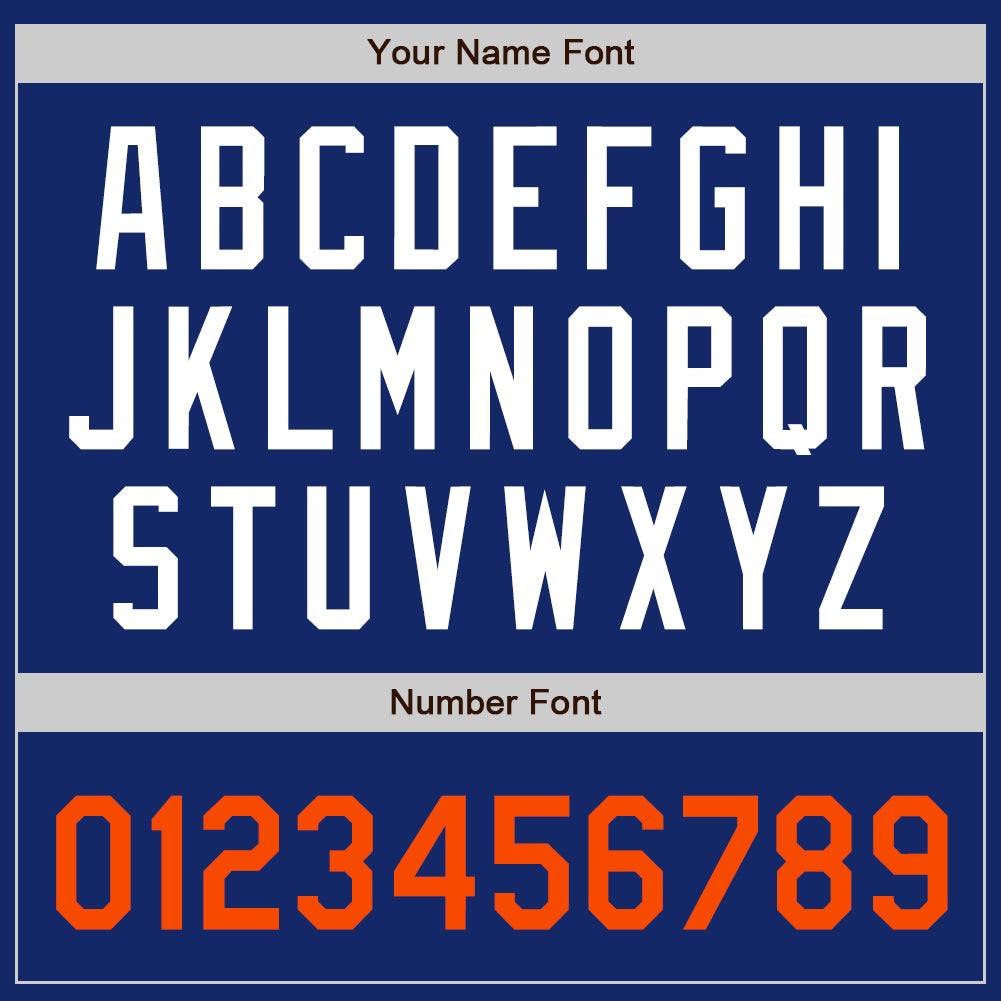 Custom Royal White-Orange Authentic Baseball Jersey