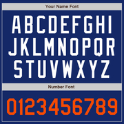 Custom Royal White-Orange Authentic Baseball Jersey