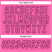 Custom Pink Pink-Black Authentic Baseball Jersey