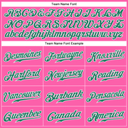 Custom Pink Kelly Green-White Authentic Baseball Jersey
