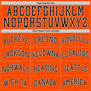 Custom Orange Black-White Authentic Baseball Jersey