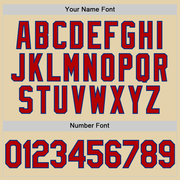 Custom Sand Red-Royal Authentic Baseball Jersey