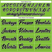 Custom Neon Green Black-White Authentic Baseball Jersey