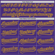 Custom Purple Purple-Gold Authentic Baseball Jersey