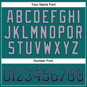 Custom Teal Navy-Gray Authentic Drift Fashion Baseball Jersey