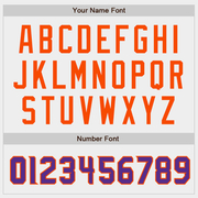 Custom White Purple-Orange Authentic Baseball Jersey