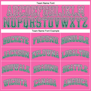 Custom Pink Kelly Green-White Authentic Drift Fashion Baseball Jersey