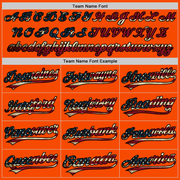 Custom Orange Vintage USA Flag-Black Authentic Baseball Jersey