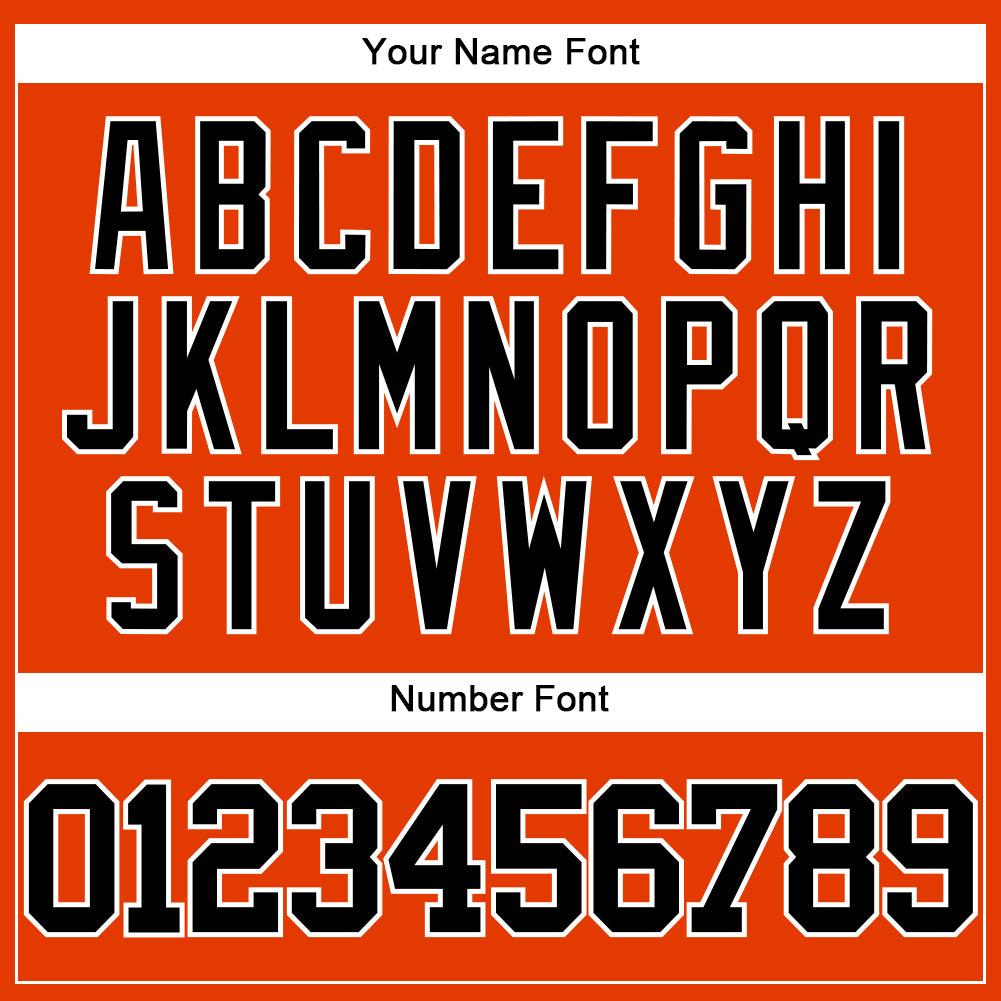 Custom Orange Black-White Authentic Baseball Jersey