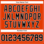 Custom Orange Black-White Authentic Baseball Jersey